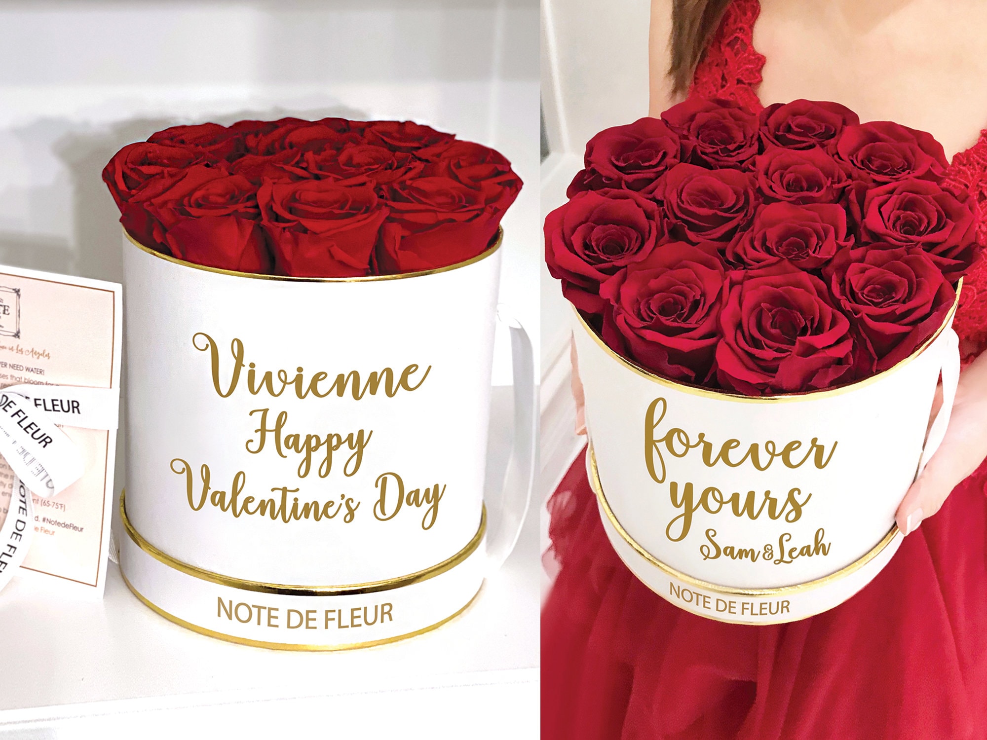 Personalized Forever Roses Everlasting Boxed Flower Ts For Etsy