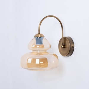 Wavy Glass Wall Sconce, Plug-In Modern Vanity Sconce, Retro Glass Wall Lamp, Lost Wall Light Fixture, Art Deco Wall Light, Indoor Wall Lamp