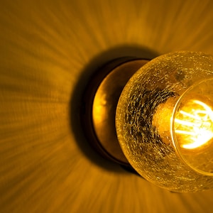 Crackle Glass Sconce, Modern Home Decor Wall Lighting, Vintage Decorative Wall Lamp, Accent Lighting, Industrial Wall Sconce, Plug-In Sconce