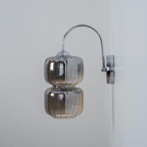 Unique Glass Wall Light, Modern Vanity Wall Lighting Fixture, Contemporary Sconce, Bathroom Decor Wall Lamp, Vintage Sconce with Plug-In