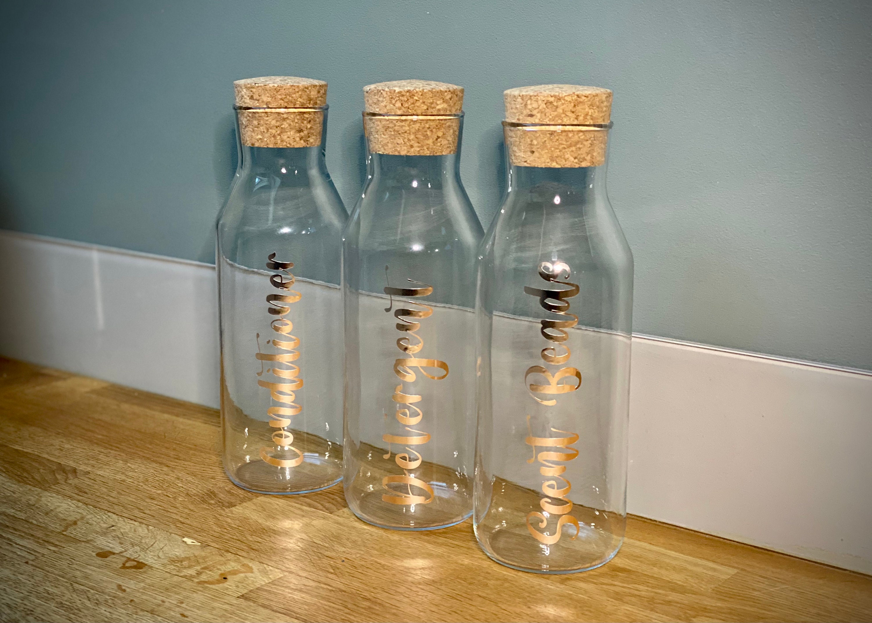 1L Glass Bottle with Cork Stopper 1 litre Home Etsy