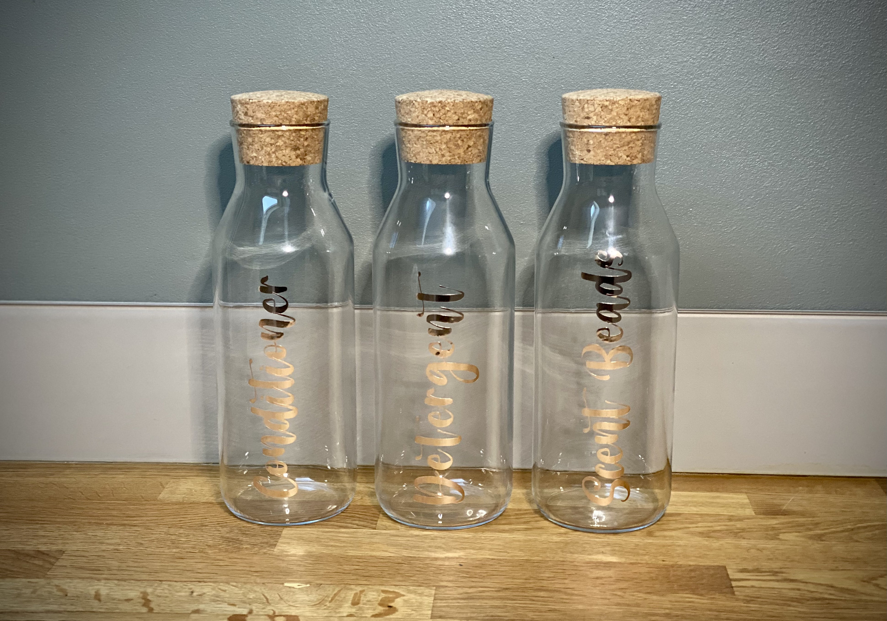 1L Glass Bottle with Cork Stopper 1 litre Home Etsy