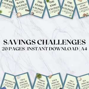 Savings Challenge | Savings Tracker | Challenge Bundle | Savings Printable | Savings Goal | Printable Budget | Cash Budgeting