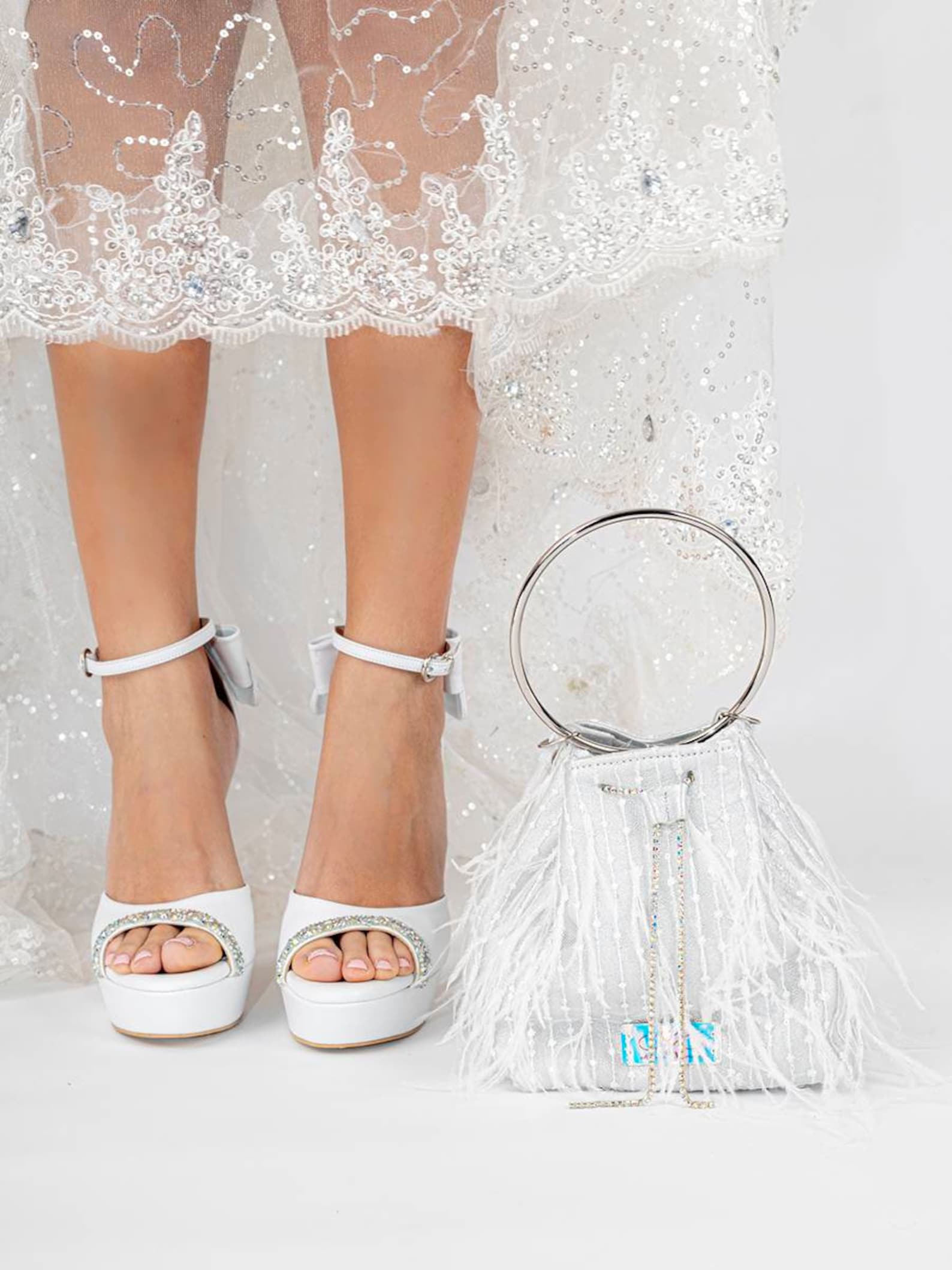 white platform bridal shoes