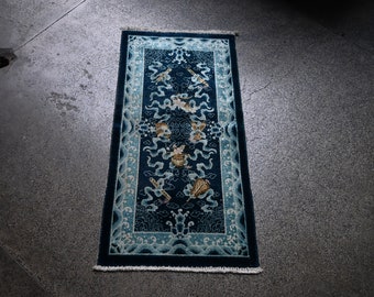 SIZE : 3.10 x 1.11 FT Vintage Beautiful silk rugs, pure silk have, handmade hand knotted rugs, super fine quality full pile