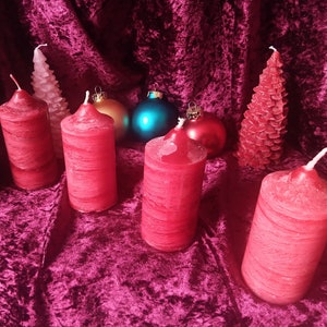 4+1 Advent candles set, Advent set, Christmas candles, Advent season candles, Christmas pillar candles bell shape, Advent wreath candles