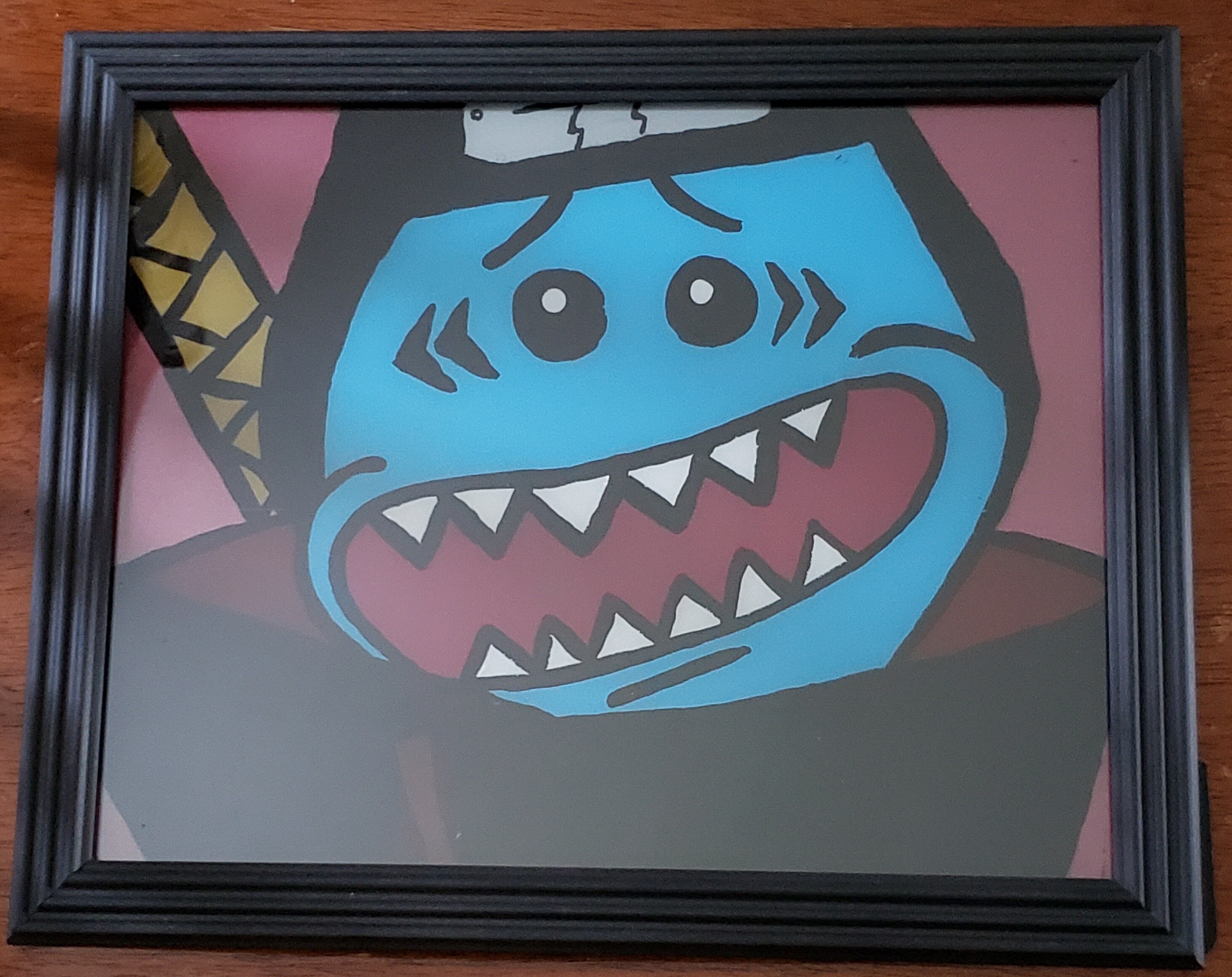 Meeseeks Acrylic Glass Painting Etsy