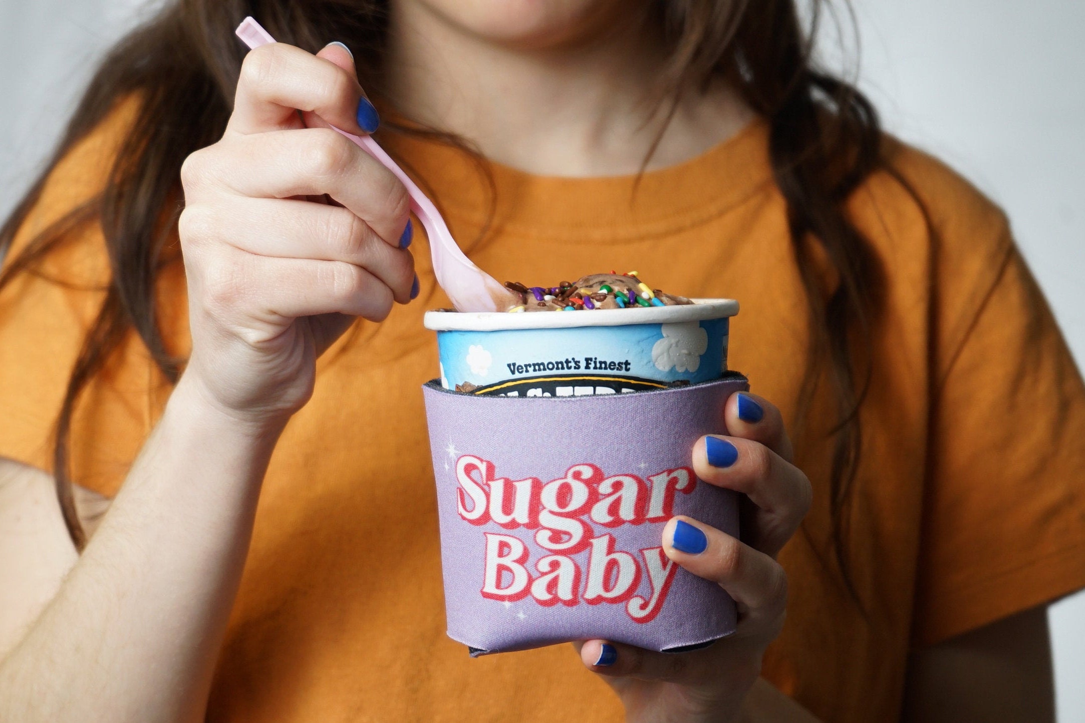 Lavender Sugar Baby Ice Cream Pint Sleeve Cute Ice Cream Etsy