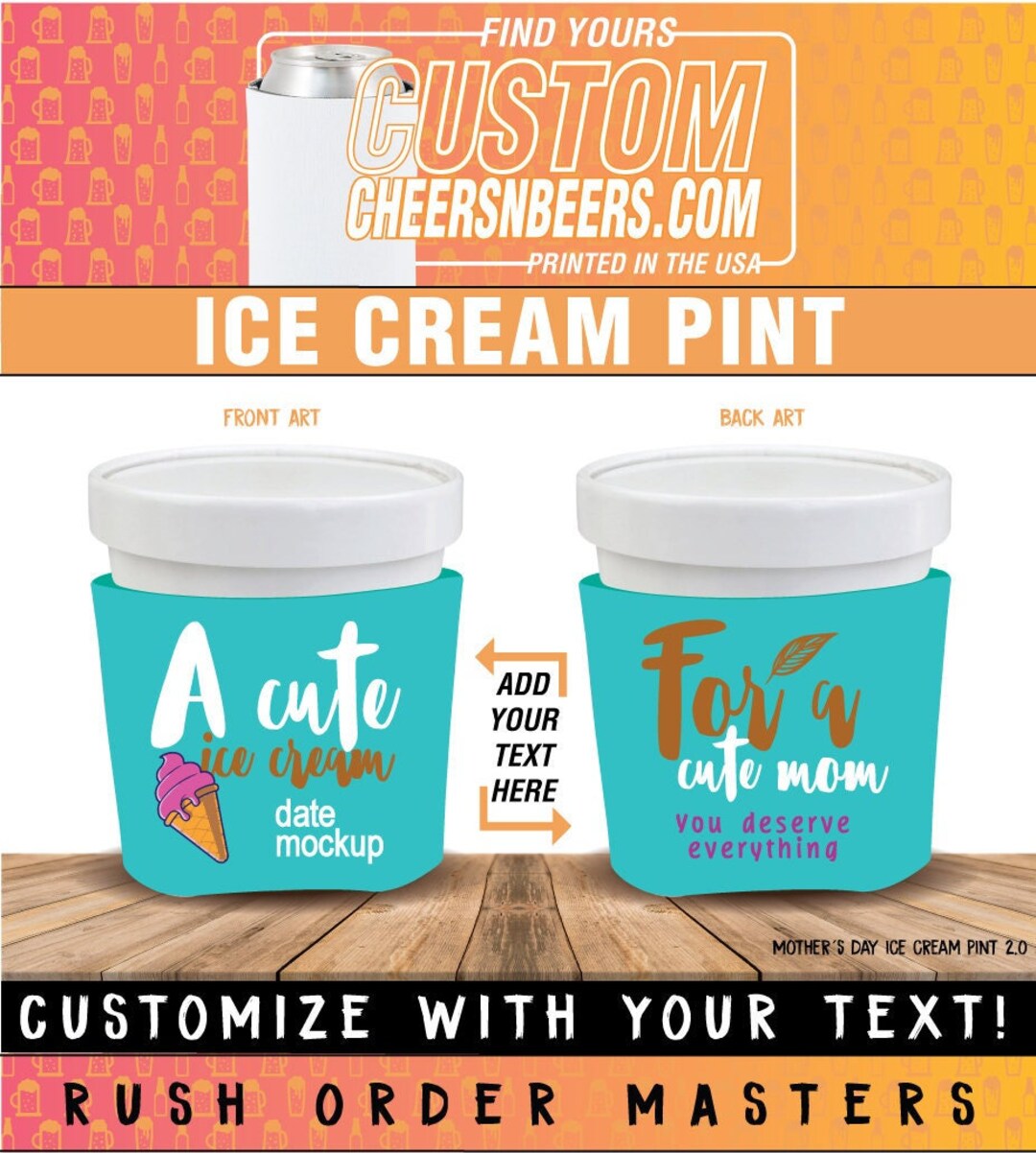 Mother's Day Ice Cream Pint A Cute Ice Cream for A Cute Etsy