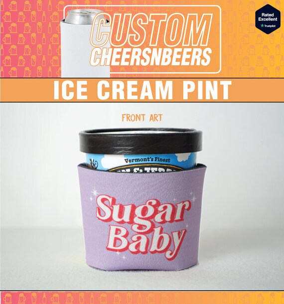Lavender Sugar Baby Ice Cream Pint Sleeve Cute Ice Cream Etsy