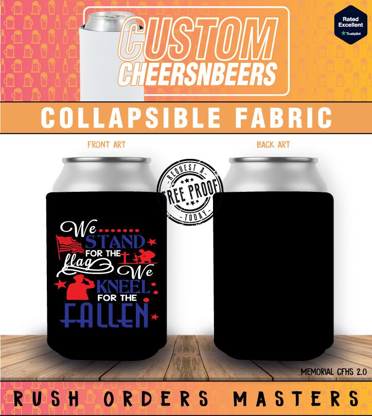 Memorial Day Collapsible Can Cooler Whit Honor & Gratitude Etsy