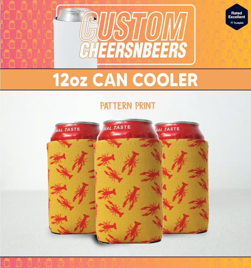 Crawfish Boil Variety Can Cooler Pack 6 12 24 PrePrinted Etsy