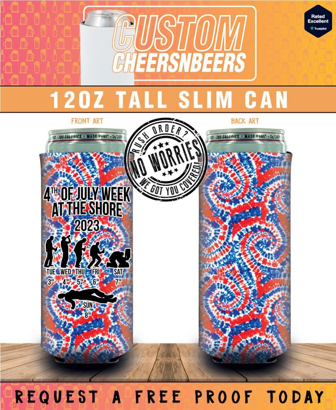 Memorial Day Slim Can Cooler 1 Happy Memorial Day Etsy