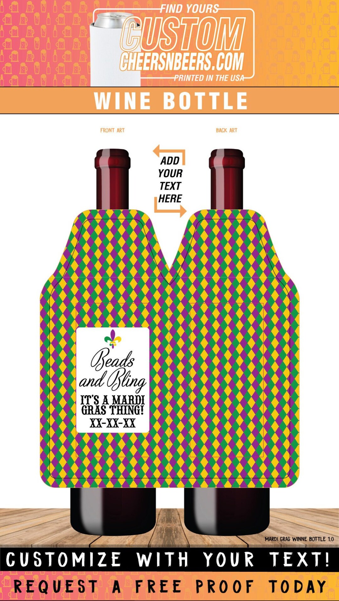 mardi gras cooler