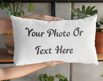 Photo Pillow, Personalised Photo Pillow Cover, Photo Pillow Customized, Add Picture Personalized Throw Pillow, Memorial Gift, Custom Pillow