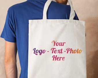 Custom Tote Bag in Bulk, Personalized Tote Bag, Shopping Bags With Your Logo, Canvas Tote Bags