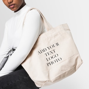 Custom Canvas Tote Bag, Print Canvas Shoulder Bag, Custom Wholesale Tote Bag, Logo Bag, Personalized Carryall Totes, Shopping Bag With Logo