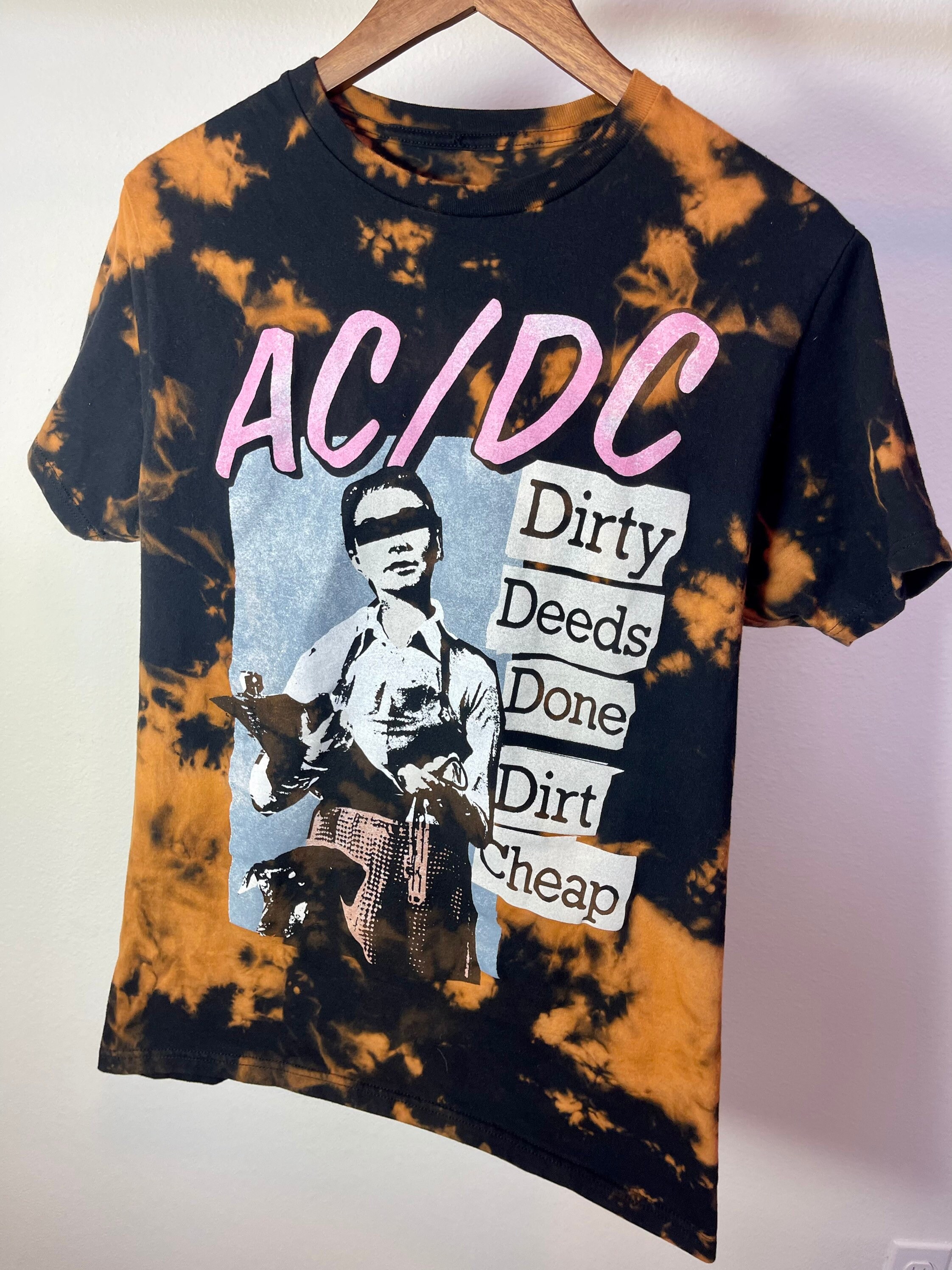 Bleached Vintage AC/DC T-shirt | Etsy 