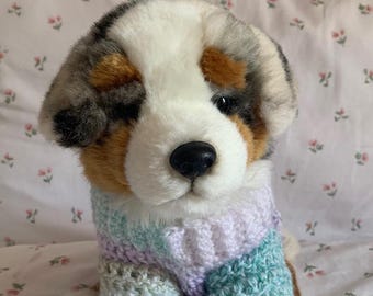 Suéter/Jersey de crochet hecho a mano, estilo sentado, hecho a medida, firmas webkinz *Firma webkinz no incluida*