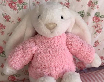 Handmade Crochet jumper Made To Fit medium bashful Jellycat *Jellycat Not Included*