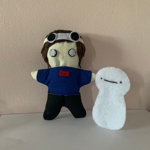 Mini plush version of Georgenotfound: Feral Boys,Crew Boys,MCYT Plushie,Dream SMP plush