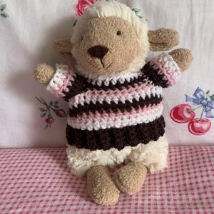 Handmade Crochet jumper Made To Fit lollie lamb Jellycat *Jellycat Not Included*
