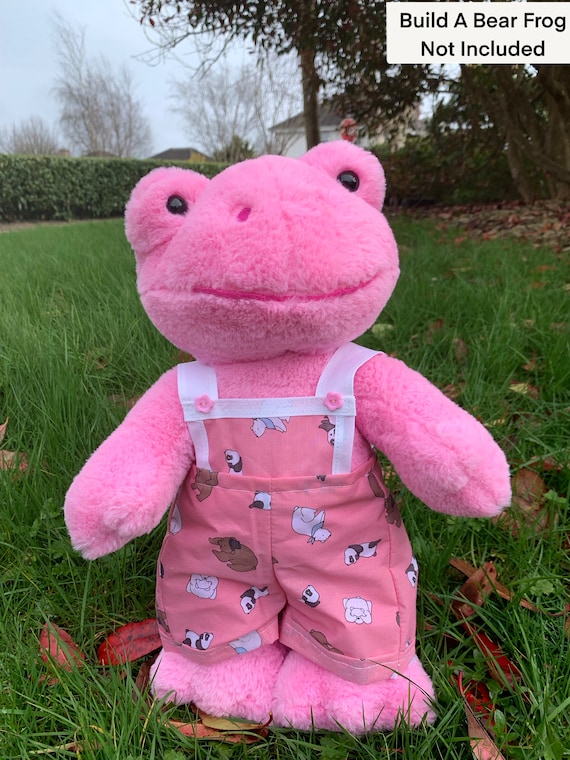 Handmade Build A Bear Spring Green Frog, Spring Pink Frog  Dungarees/overalls build A Bear Frog Not Included 