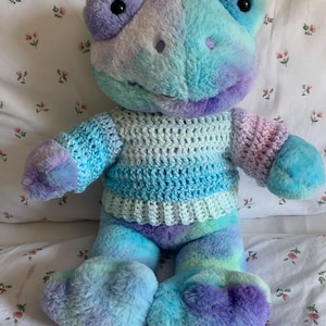 Crochet Build A Bear Spring Green Frog, Spring Pink Frog Jumper *Build A Bear Frog Not Included*  fits a 16 inch/ 40-41cm teddy.
