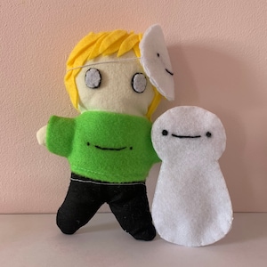 Mini plush version of Dream: Feral Boys,Crew Boys,MCYT Plushie,Dream SMP plush