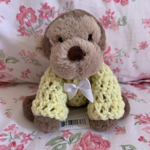 Handmade Crochet jumper Made To Fit tiny smudge Jellycat *Jellycat Not Included*