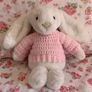 Handmade Crochet jumper Made To Fit medium bashful Jellycat *Jellycat Not Included*