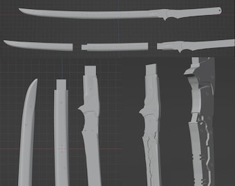 Metal Gear Rising Reavengence Raiden es HF Blade 3D Modell
