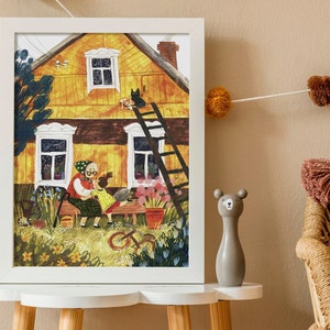 On Sale Summer Granny House Poster Grandmother Print image 1