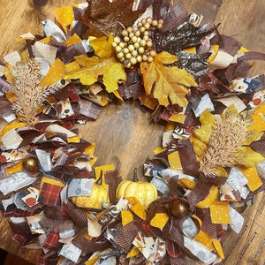 Rag Wreath- Fall