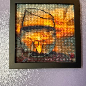 Wine Sunset Diamond Art Framed Wall Decor