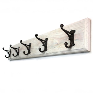 Coat Rack Wall Hooks Rustic Reclaimed Wood Entryway Organizer Mudroom Hanger with Hooks Country Cottage Home Decor Handmade in USA