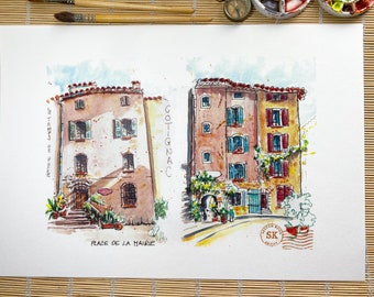 Maisons de village françaises, en Provence.