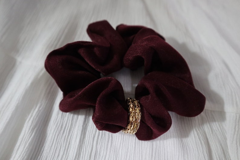 Double Gold Ring Scrunchies Gorgeous Velvet Scrunchies Oversized Scrunchies Hair Scrunchies