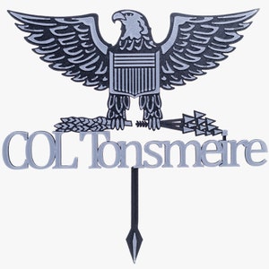 Colonel Rank Eagle Personalized Cake Topper