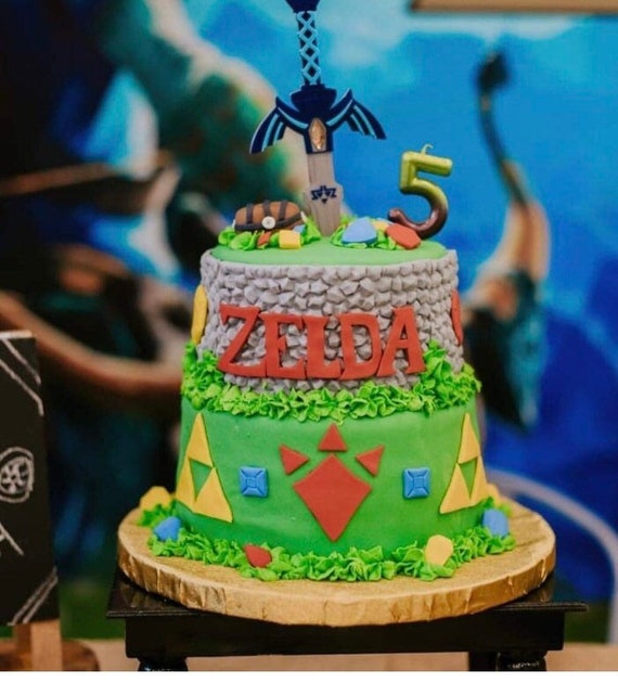 Zelda Master Sword Gateau Personnalise Topper Etsy Zelda Master Sword Gateau Personnalise Topper Etsy
