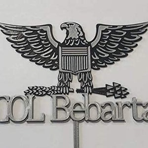 Colonel Rank Eagle Personalized Cake Topper - Etsy
