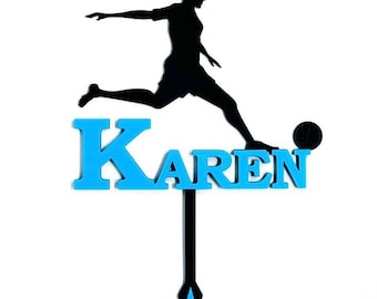 Sports Party Soccer Cake Topper Personalized Birthday Keepsake- LT1171 Ball