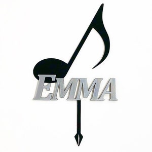 Music Note Personalized Birthday Cake Topper