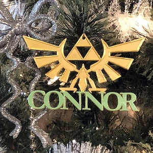 Zelda Crest Personalized Christmas Ornament