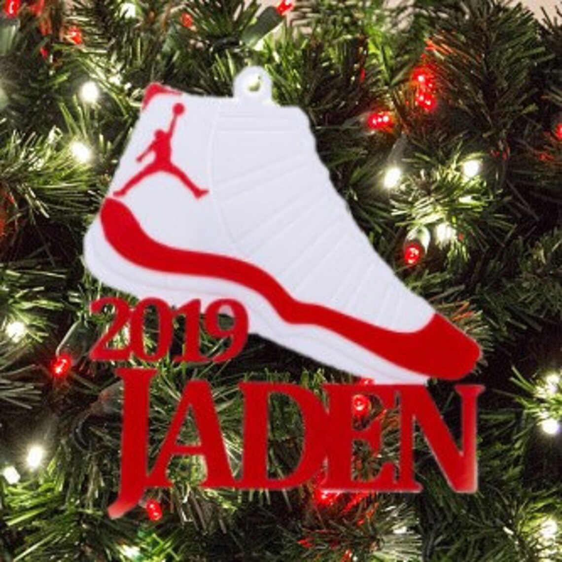 Jordan Sneaker Personalized Christmas Ornament Etsy