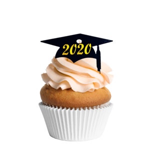 Graduation Cap Personalized Cupcake Toppers (1 Dozen)