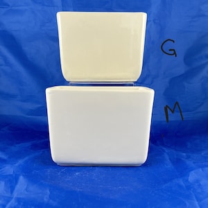 McCoy Pottery Garden Club Line - Pillow Vases  #710 - Your Choice - Glossy White or Matte White   -