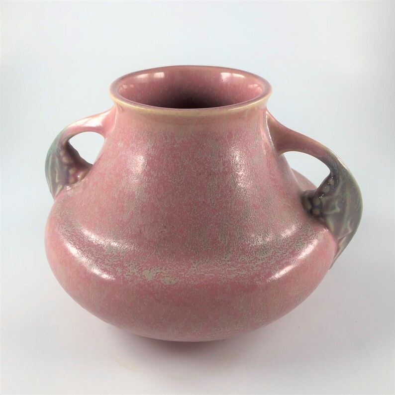 Early Roseville Tuscany Two Handle Vase With Sticker Etsy