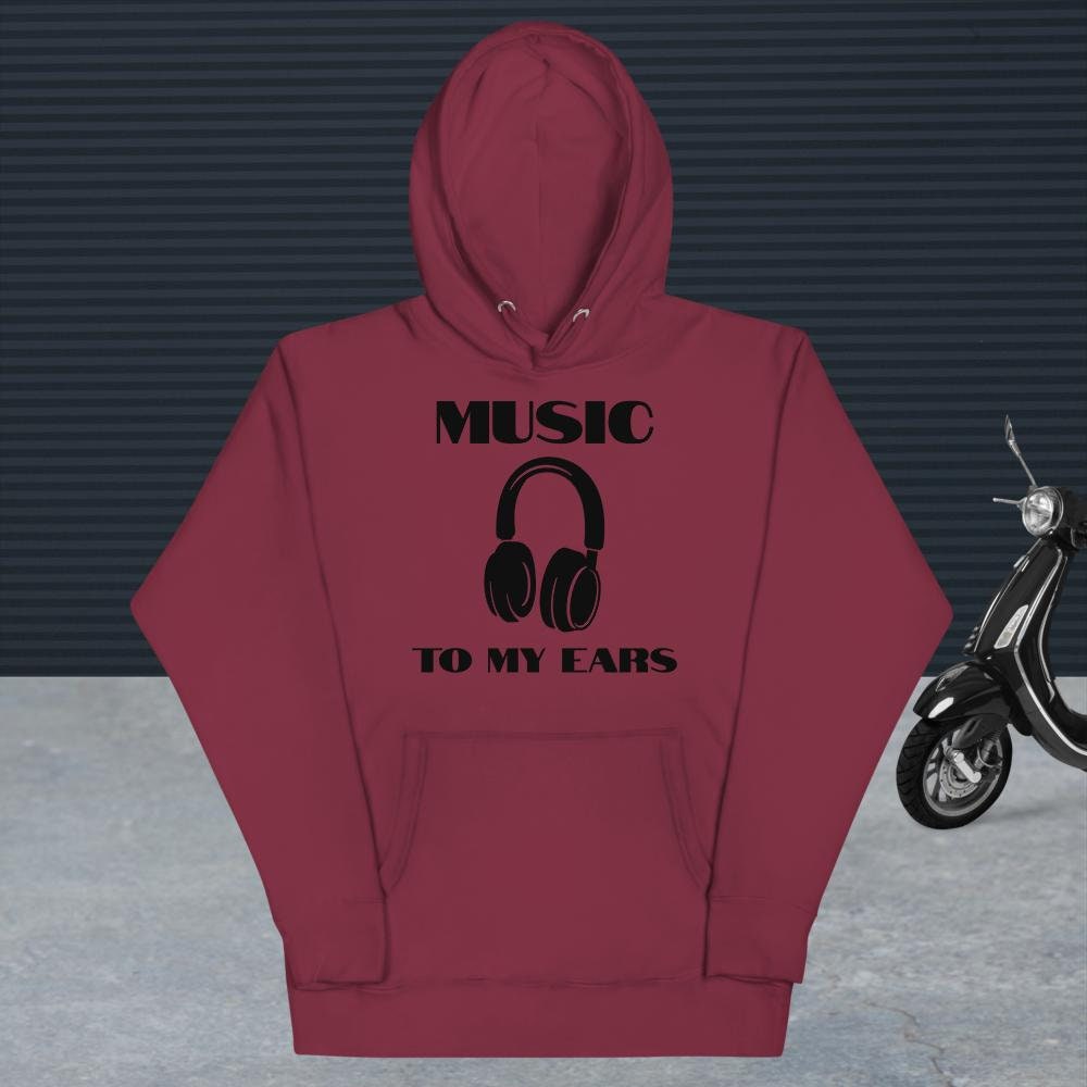 Music to My Earshoodie Music Hoodie Music Sayings Hoodie Etsy UK