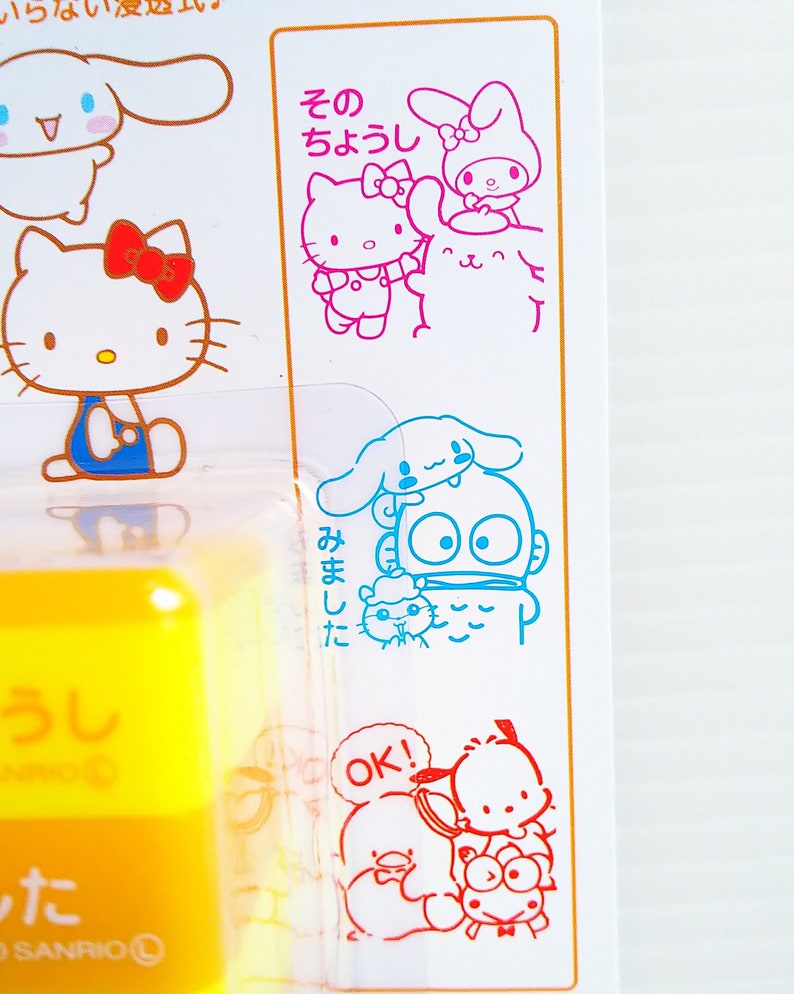 Kawaii Sanrio Message Stamps,self-inking stamps My Melody,Cinnamoroll,Little Twin Stars Hello Kitty